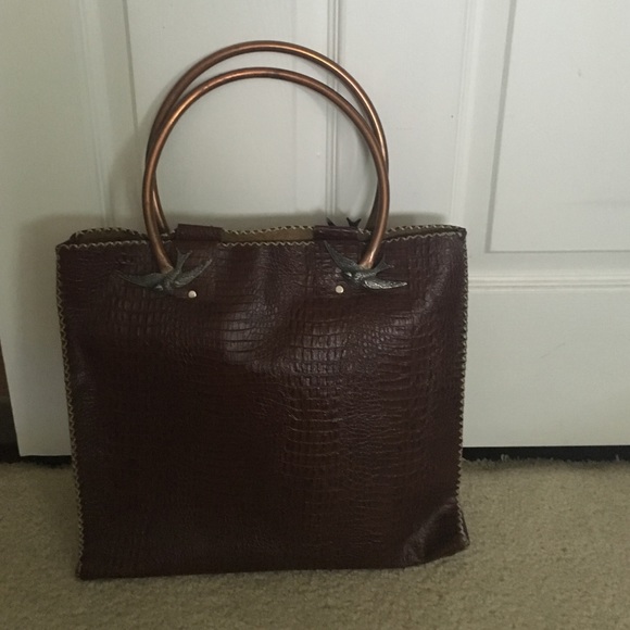 Handmade leather tote