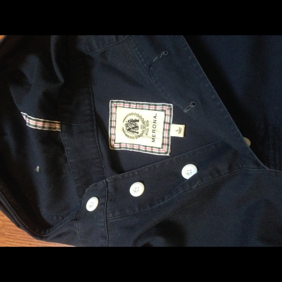 Navy blue thick cotton light jacket - Picture 2 of 3
