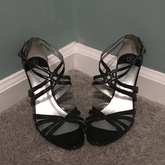 Ivanka Trump Size 8 High Heel Black Sandals