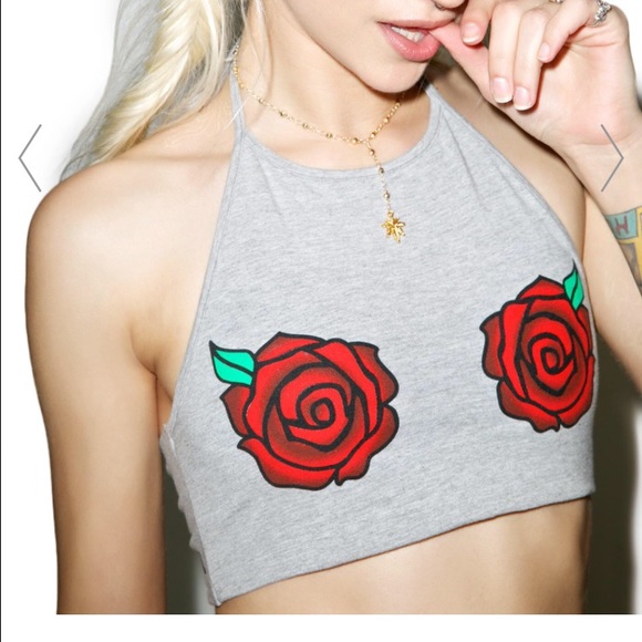 Roses tie back halter from dolls kill