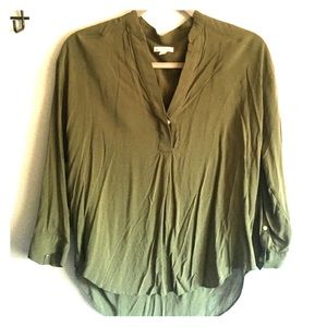 Olive green rayon top