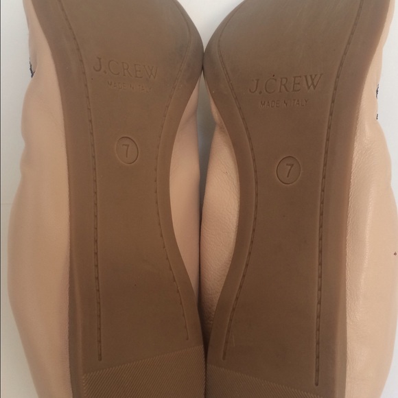 J.Crew Mila Cece Leather Flats 7 Italy Cap Toe
