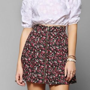Pins and Needles Floral Zip Skirt