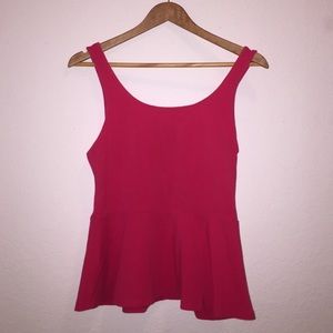 EXPRESS hot pink peplum top