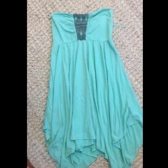 Aqua Strapless Billabong Flow Dress