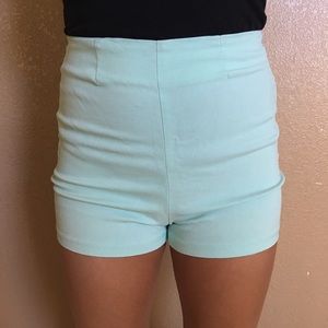 Kirra Mint High Waisted Shorts
