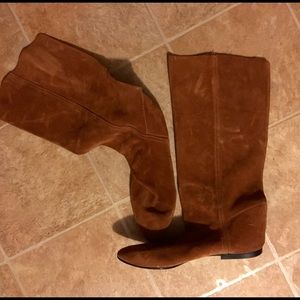 Boho suede leather boots