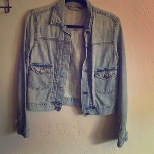 Light wash denim jacket