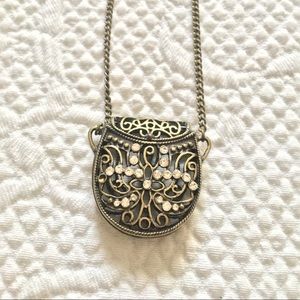 (SOLD) Long chain necklace with purse pendant