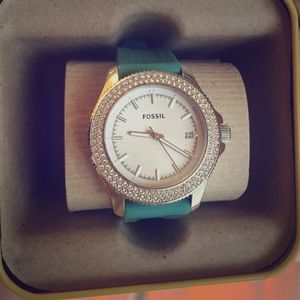 Fossil Watch. Teal & Sparkly, Adjustable. 🕰