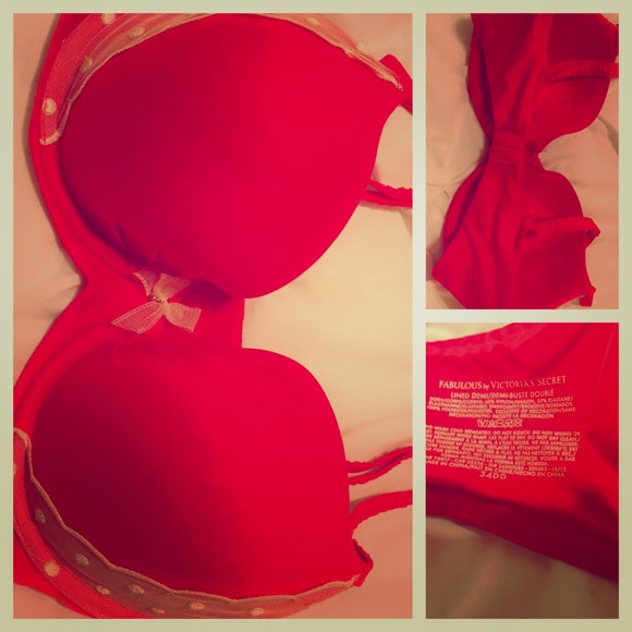 A red Fabulous by Victoria secret bra!