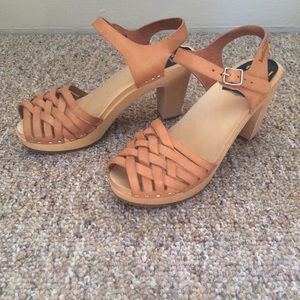 Swedish Hasbeens Braided Sky High Size 39