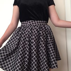 vintage grid skirt