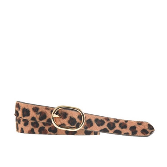 J Crew Skinny Printed Calf Hair Belt