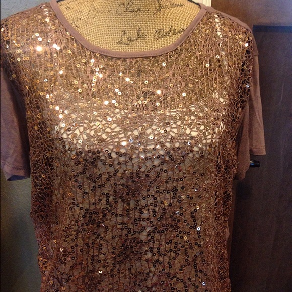 Forever 21 sequin crop top Large