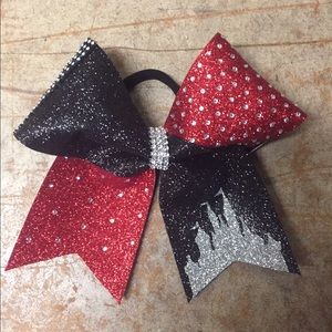 Castle glitter rhinestone Cheer bow