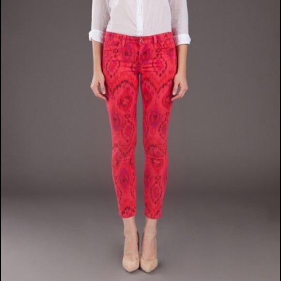 Joe's jeans skinny ankle jeans in tribal geranium