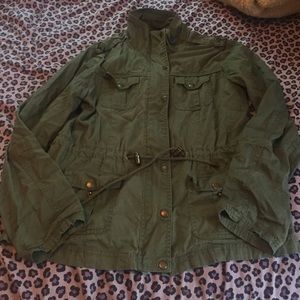 Olive green utility Jacket Please Read