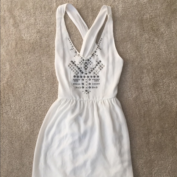Summer white racerback dress