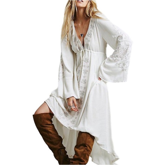 White Bohemian dress