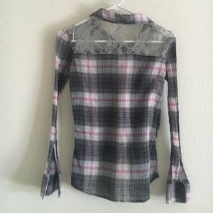 Girly flannel with lace back