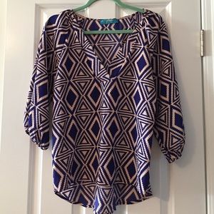 Geometric print blouse. Purchased at Francesca's