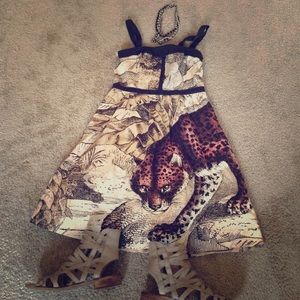 Super fun leopard Anthro dress