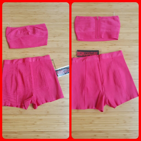 HOST PICK cropped bandeau bandage top /shorts - Picture 2 of 2