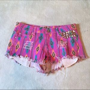 Pink Denim Shorts