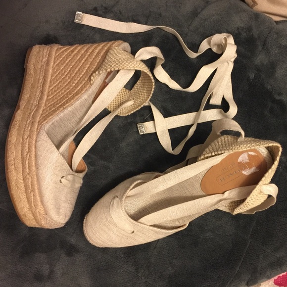 Lace Up Coach Wedges