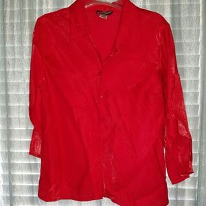 Shelter brand Red shimmery blouse
