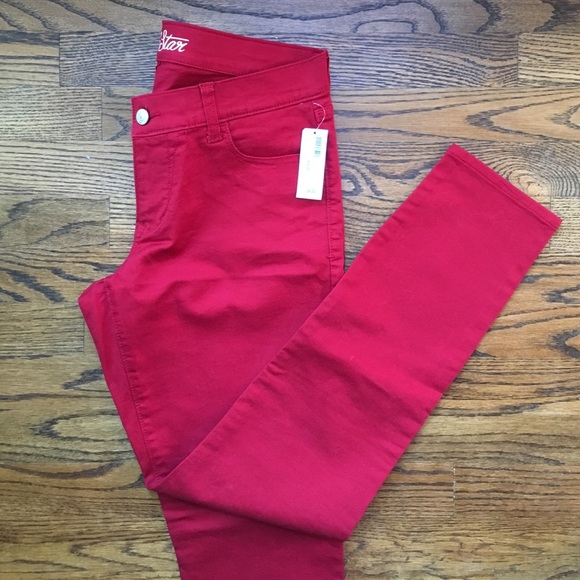Old Navy 'The Rockstar' Red Skinny Jeans, Size 10