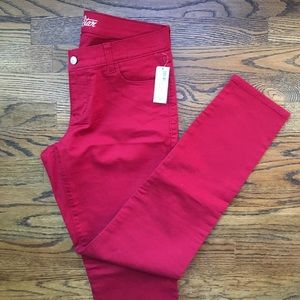 Old Navy 'The Rockstar' Red Skinny Jeans, Size 10