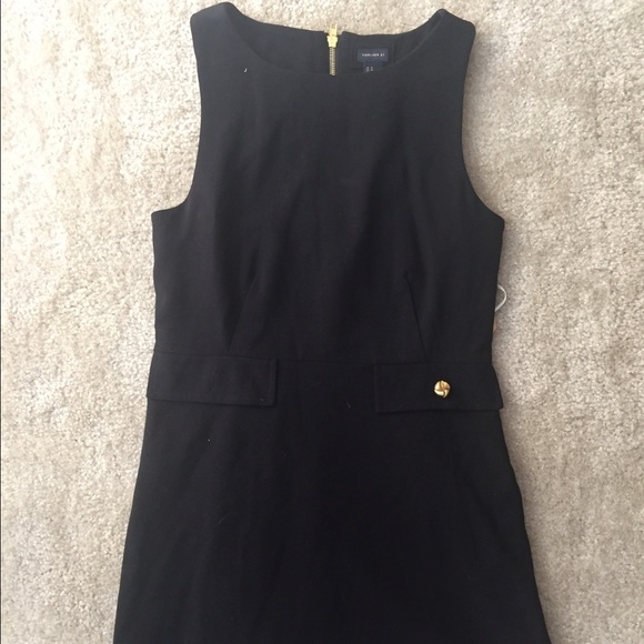 Black business tank dress