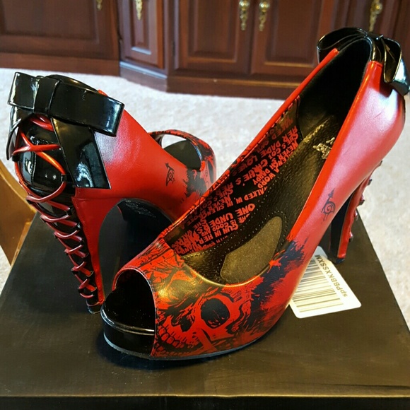 Iron Fist American Nightmare platform heels red 10