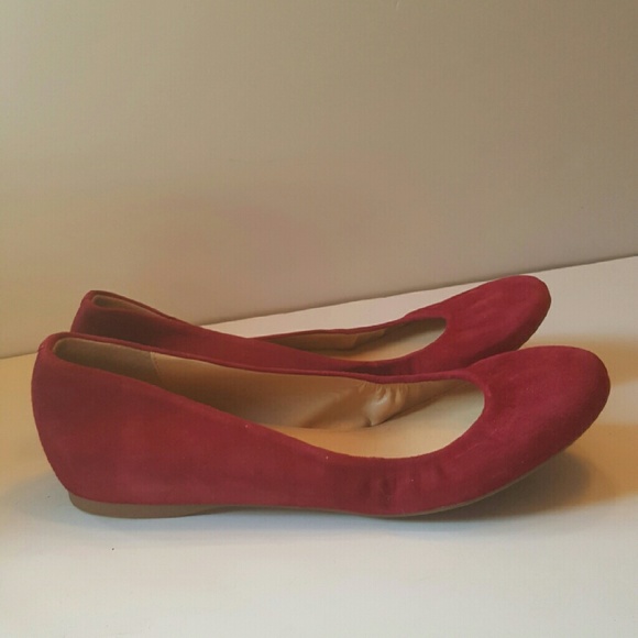 J. Crew Shoes - Jcrew Cece suede ballet flats red NEW