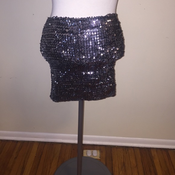 Silver Sequin Short Skirt!!!