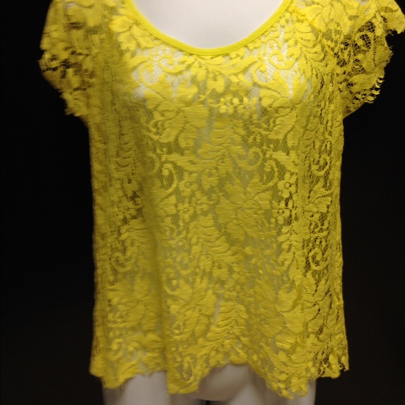 Yellow Lace Top - Picture 4 of 4
