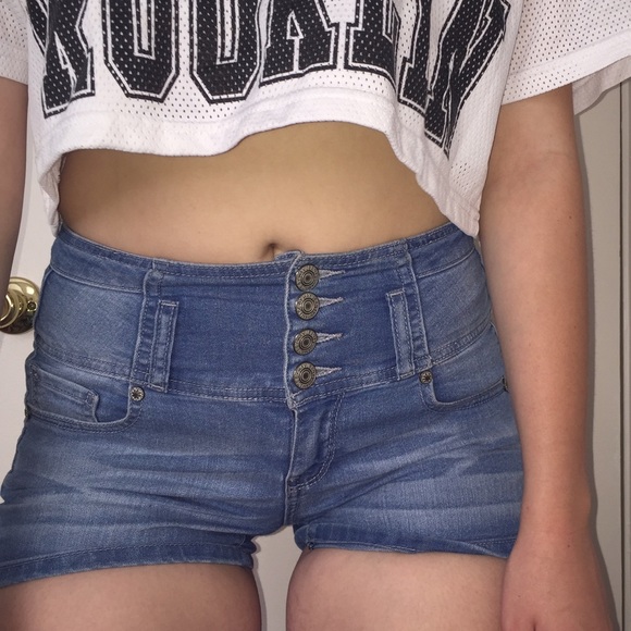 cute button up shorts