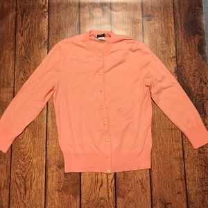 Peach medium J. Crew Jackie cardigan 3/4 sleeve