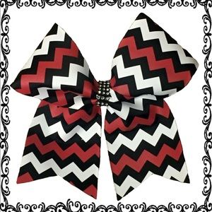Chevron cheer bow