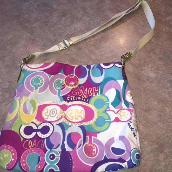 Colorful/ Vibrant COACH cross body purse