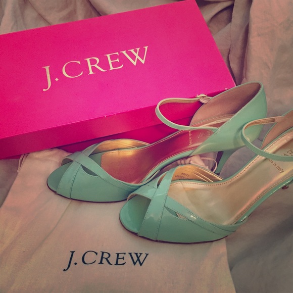 JCrew Alessia Patent Peep-toe Heels