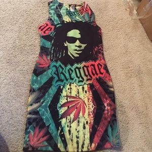 Reggae Printed Dress Size L