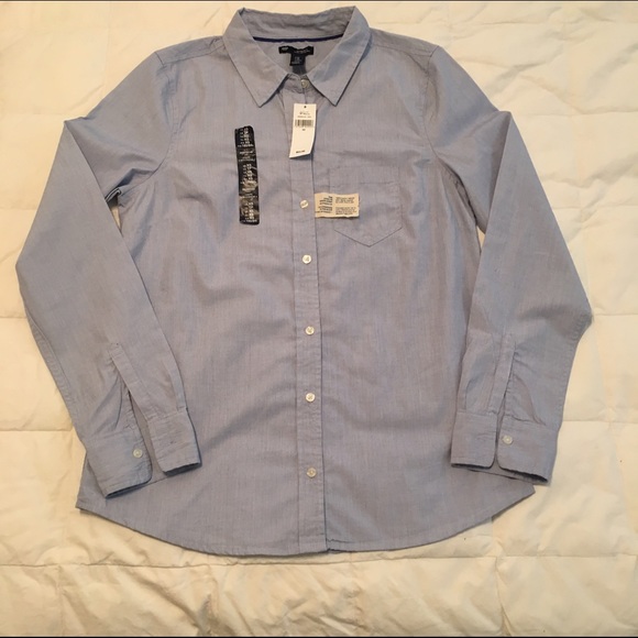 NWT GAP XS boyfriend fit blouse.