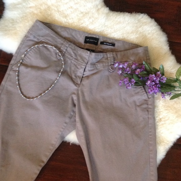 The LIMITED sexy drew fit dark khakis