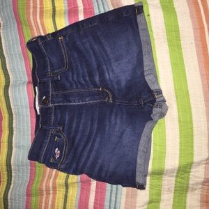 High waisted denim shorts