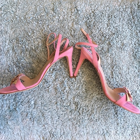 BCBGMaxAzria Suede Pink Sandals - Picture 2 of 4