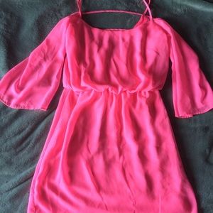 Bright pink dress