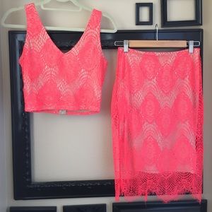 Two piece lace set